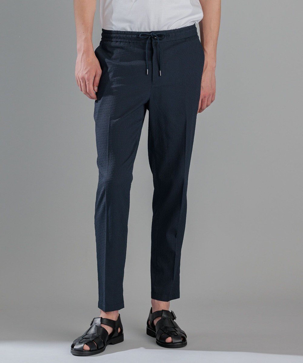 【ジョゼフ オム/JOSEPH HOMME / MEN】の【LEON 9月号掲載】クールネスサッカー / PEGG EASY インテリア・キッズ・メンズ・レディースファッション・服の通販 founy(ファニー) 　ファッション　Fashion　メンズファッション　MEN　ボトムス　Bottoms/Men　ウォッシャブル　Washable　春　Spring　9月号　September Issue　サッカー　Soccer　ストレッチ　Stretch　セットアップ　Set Up　雑誌　Magazine　テーパード　Tapered　ドローコード　Draw Cord　ポケット　Pocket　ループ　Loop　レギュラー　Regular　S/S・春夏　Ss・Spring/Summer　おすすめ　Recommend　夏　Summer　エレガント 上品　Elegant　ネイビー系|ID: prp329100004526857 ipo3291000000032014080