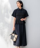 【23区/NIJYUSANKU】の【CLASSY.コラボ】ビスチェコンビ シャツワンピース ネイビー×ブラック|ID: prp329100004526883 ipo3291000000032014246
