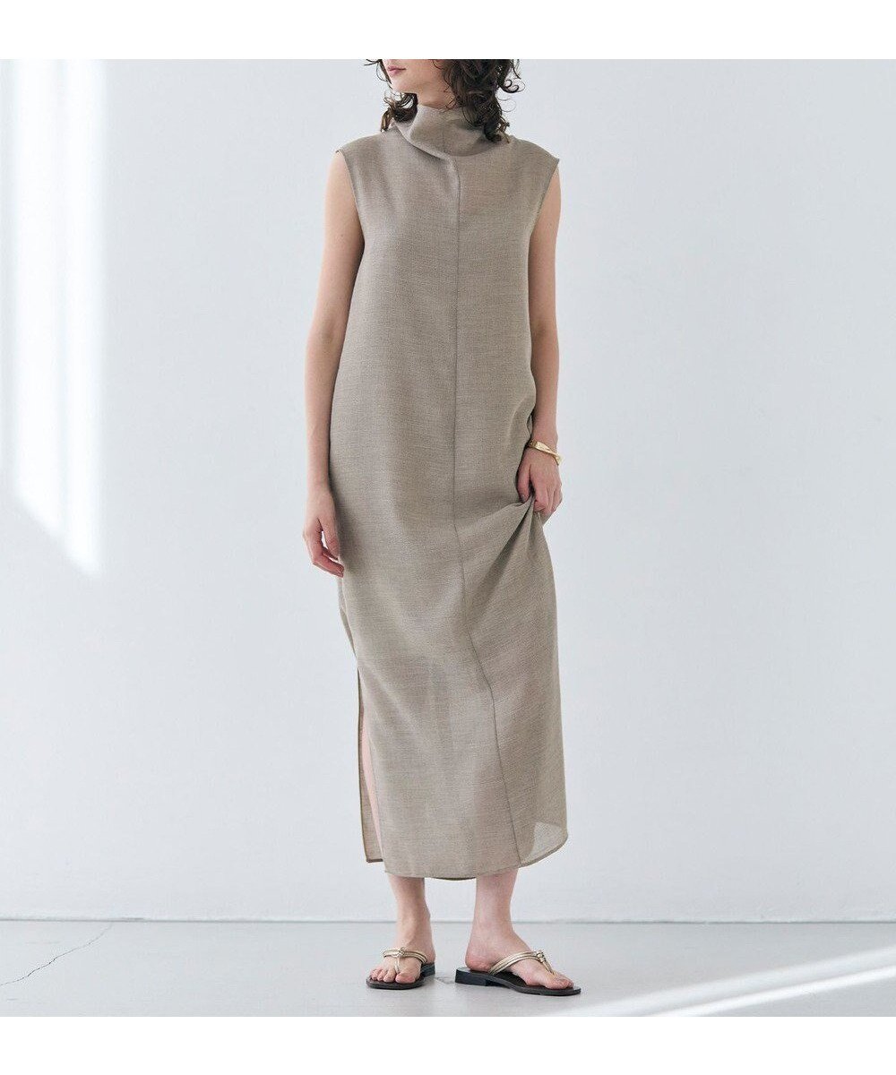 【ベイジ,/BEIGE,】の【洗える・吸水速乾・防シワ・eclat 7・8月号掲載】LIATRIS / オフタートルノースリーブワンピース インテリア・キッズ・メンズ・レディースファッション・服の通販 founy(ファニー) ファッション Fashion レディースファッション Fashion for Women ワンピース Dresses 8月号 August Issue, Aug. Edition おすすめ Recommended / Our Picks インナー Innerwear サンダル Sandals, Summer Shoes シンプル Simple, Minimal ドレープ Drape, Draping Fabric リネン Linen, Linen Fabric エレガント 上品 Elegant 吸水 Absorbent, Quick-Dry 夏 Summer 旅行 Travel 春 Spring S/S・春夏 SS, Spring/Summer, Warm Season 洗える Machine Washable ビジネス 仕事 通勤 Business / Work / Commuting Flax|ID: prp329100004526884 ipo3291000000033604040