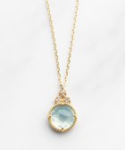【トッカ/TOCCA】の【WEB限定】BLOOMING BUD K10 NECKLACE K10 天然石カボションカット ダイヤモンド ネックレス ミルキーアクアマリン|ID: prp329100004526889 ipo3291000000032014282