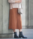 【ジェイ プレス/J.PRESS】の【洗える】マロンサテン ランダムプリーツ スカート キャメル系|ID: prp329100004526894 ipo3291000000034244169