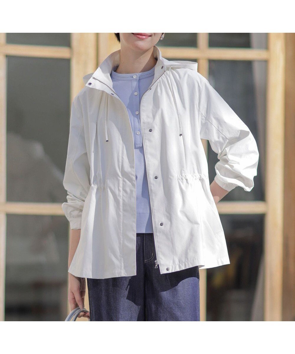 【ジェイ プレス/J.PRESS】の【撥水・洗える】Artirosa テントライン ショート丈 コート インテリア・キッズ・メンズ・レディースファッション・服の通販 founy(ファニー) 　ファッション　Fashion　レディースファッション　Fashion for Women　アウター　Coat / Outerwear Collection　コート・ロングコート・ピーコート　Long Coats, Peacoats & More　レディースジャケット・軽アウター　Jackets　春　Spring　洗える　Machine Washable　ショート　Short, Short Length　シンプル　Simple, Minimal　ジャケット　Jacket, Outerwear　ドット　Polka Dot, Dot Pattern　ロング　Long, Long-Length　ワイド　Wide, Wide Fit　S/S・春夏　SS, Spring/Summer, Warm Season　夏　Summer　エレガント 上品　Elegant　アイボリー系|ID: prp329100004526908 ipo3291000000035724597