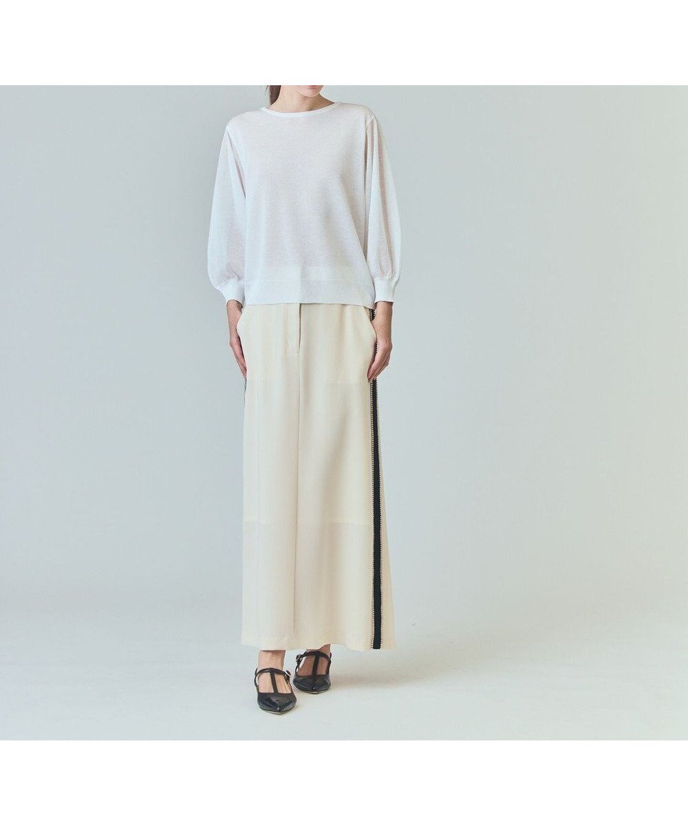 【グレース コンチネンタル/GRACE CONTINENTAL】のラメシアーニットトップ 人気、トレンドファッション・服の通販 founy(ファニー) 　ファッション　Fashion　レディースファッション　Fashion for Women　トップス・カットソー　Cut & Sew Tops　ニット　Knit Tops & Sweaters　カーディガン　Cardigan, Knitwear　シアー　Sheer, See-Through　セーター　Sweater, Knitwear　フォルム　Silhouette, Form　ベーシック　Basic, Essential　夏　Summer　春　Spring　S/S・春夏　SS, Spring/Summer, Warm Season　 other-1|ID: prp329100004526933 ipo3291000000032708043