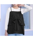 【ティアクラッセ/Tiaclasse】の【洗える】リボンキャミドッキングカットソートップス ブラック|ID: prp329100004526938 ipo3291000000032014479
