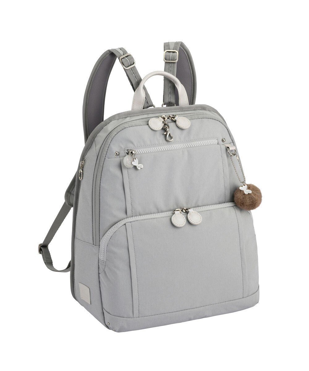 【エースバッグズアンドラゲッジ/ACE BAGS & LUGGAGE】のKanana project PJ8-3rdサマー リュックサック A4 68332 カナナプロジェクト インテリア・キッズ・メンズ・レディースファッション・服の通販 founy(ファニー) 　ファッション　Fashion　レディースファッション　Fashion for Women　バッグ　Bags　傘　Umbrella, Parasol　抗菌　Antibacterial, Bacteria-Resistant　サマー　Summer, Summer Style　パール　Pearl, Pearl Accent　フィット　Fit, Slim Fit　フロント　Front, Front Design　ポケット　Pocket, Pocket Detail　ミックス　Mix, Mixed Style　メッシュ　Mesh, Net Fabric　リュック　Backpack, Rucksack　エレガント 上品　Elegant　ライトグレー|ID: prp329100004526957 ipo3291000000034991717