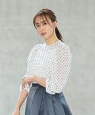 【ハッシュニュアンス/#Newans】の〈笹川友里さんコラボ〉シアーパフスリーブブラウス 人気、トレンドファッション・服の通販 founy(ファニー) ファッション Fashion レディースファッション WOMEN トップス・カットソー Tops/Tshirt シャツ/ブラウス Shirts/Blouses なめらか Smooth エレガント 上品 Elegant キュプラ Cupra コラボ Collaboration コンパクト Compact シアー Sheer スリーブ Sleeve ドット Dot 再入荷 Restock/Back In Stock/Re Arrival 日本製 Made In Japan A/W・秋冬 Aw・Autumn/Winter・Fw・Fall-Winter thumbnail ホワイト×ブラックドット|ID: prp329100004526985 ipo3291000000032135559