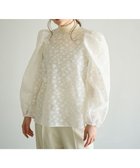 【ハッシュニュアンス/#Newans】のシアーパフスリーブブラウス ホワイトフラワー|ID: prp329100004526985 ipo3291000000034355151