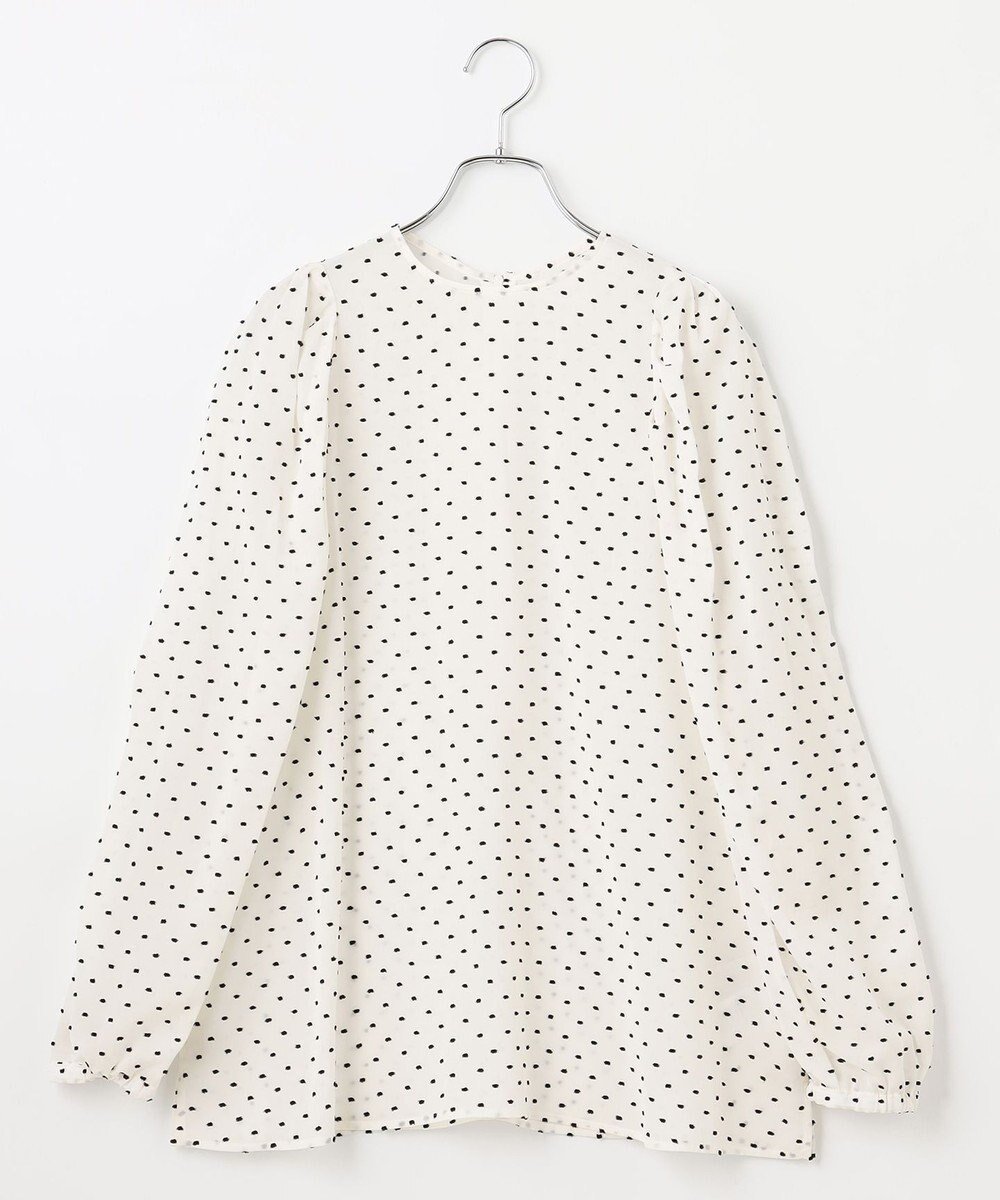 【ハッシュニュアンス/#Newans】のシアーパフスリーブブラウス インテリア・キッズ・メンズ・レディースファッション・服の通販 founy(ファニー) ファッション Fashion レディースファッション Fashion for Women トップス・カットソー Cut & Sew Tops シャツ・ブラウス・オフィスカジュアル Elegant Blouses & Button-Ups なめらか Smooth, Silky Texture エレガント 上品 Elegant キュプラ Cupro, Eco Fabric コンパクト Compact, Small Size シアー Sheer, See-Through スリーブ Sleeve, Long Sleeve / Short Sleeve ドット Polka Dot, Dot Pattern 日本製 Made In Japan A/W・秋冬 Autumn/Winter ホワイト×ブラックドット|ID: prp329100004526985 ipo3291000000034355153