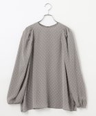 【ハッシュニュアンス/#Newans】のシアーパフスリーブブラウス グレー×ピンクドット|ID: prp329100004526985 ipo3291000000034355154