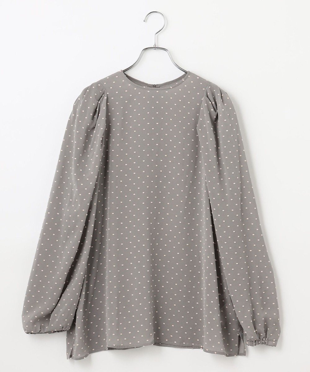 【ハッシュニュアンス/#Newans】のシアーパフスリーブブラウス インテリア・キッズ・メンズ・レディースファッション・服の通販 founy(ファニー) ファッション Fashion レディースファッション Fashion for Women トップス・カットソー Cut & Sew Tops シャツ・ブラウス・オフィスカジュアル Elegant Blouses & Button-Ups なめらか Smooth, Silky Texture エレガント 上品 Elegant キュプラ Cupro, Eco Fabric コンパクト Compact, Small Size シアー Sheer, See-Through スリーブ Sleeve, Long Sleeve / Short Sleeve ドット Polka Dot, Dot Pattern 日本製 Made In Japan A/W・秋冬 Autumn/Winter グレー×ピンクドット|ID: prp329100004526985 ipo3291000000034355154