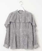 【フェルゥ/Feroux】の【洗える】ジャカードフリルブラウス スカイブルー系|ID: prp329100004527029 ipo3291000000034192037