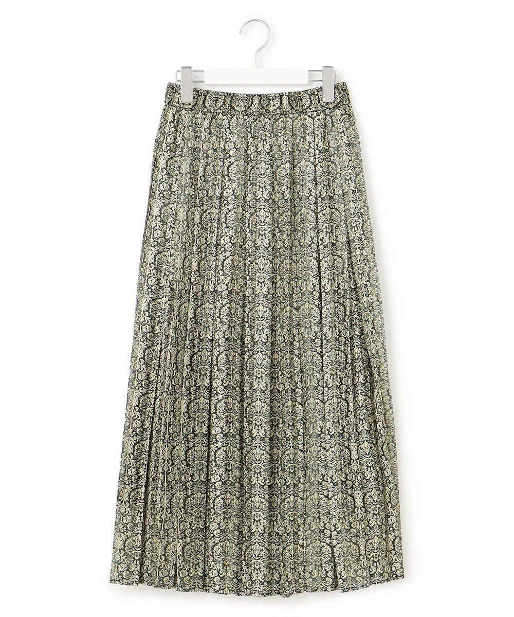 【ジェイプレスヨークストリート/J.PRESS YORK STREET】の【WOMEN】オリジナルタイルプリント ワイドプリーツスカート インテリア・キッズ・メンズ・レディースファッション・服の通販 founy(ファニー) 　ファッション　Fashion　レディースファッション　WOMEN　スカート　Skirt　プリーツスカート　Pleated Skirts　おすすめ　Recommend　とろみ　Thickness　エレガント 上品　Elegant　サテン　Satin　ストライプ　Stripe　プリント　Print　プリーツ　Pleats　夏　Summer　春　Spring　S/S・春夏　Ss・Spring/Summer　ブラック系5|ID: prp329100004527034 ipo3291000000032014910