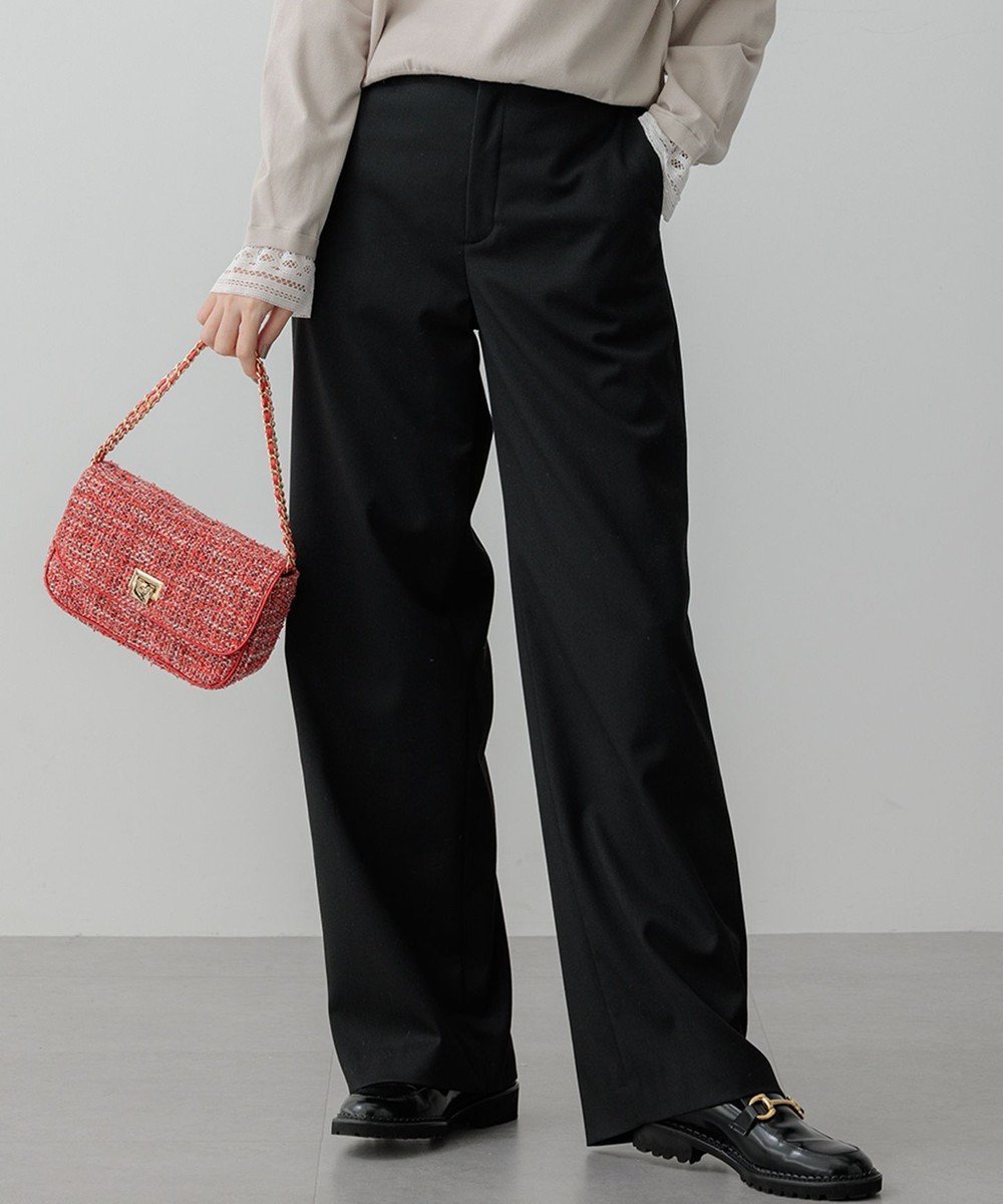 【23区/NIJYUSANKU】の【VERY3月号掲載/洗える】TRコンフォートストレッチ ワイドパンツ インテリア・キッズ・メンズ・レディースファッション・服の通販 founy(ファニー) 　雑誌掲載アイテム　Magazine Items　ファッション雑誌　Fashion Magazines　ヴェリィ　VERY　ファッション　Fashion　レディースファッション　WOMEN　パンツ　Pants　春　Spring　洗える　Washable　3月号　March Issue　雑誌　Magazine　ツイル　Twill　バランス　Balance　ベーシック　Basic　無地　Plain Color　ワイド　Wide　S/S・春夏　Ss・Spring/Summer　夏　Summer　エレガント 上品　Elegant　ブラック系|ID: prp329100004527038 ipo3291000000032014932