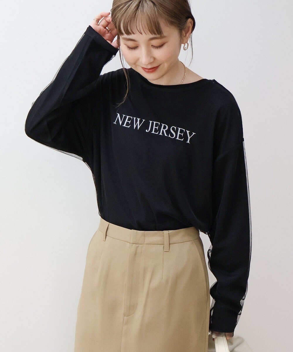 【アメリカンホリック/AMERICAN HOLIC】のSET チュールT+ロゴT インテリア・キッズ・メンズ・レディースファッション・服の通販 founy(ファニー) 　ファッション　Fashion　レディースファッション　WOMEN　トップス・カットソー　Tops/Tshirt　シャツ/ブラウス　Shirts/Blouses　ロング / Tシャツ　T-Shirts　カットソー　Cut and Sewn　カットソー　Cut And Sew　チュール　Tulle　フロント　Front　ロング　Long　夏　Summer　春　Spring　S/S・春夏　Ss・Spring/Summer　Black|ID: prp329100004527041 ipo3291000000032014947