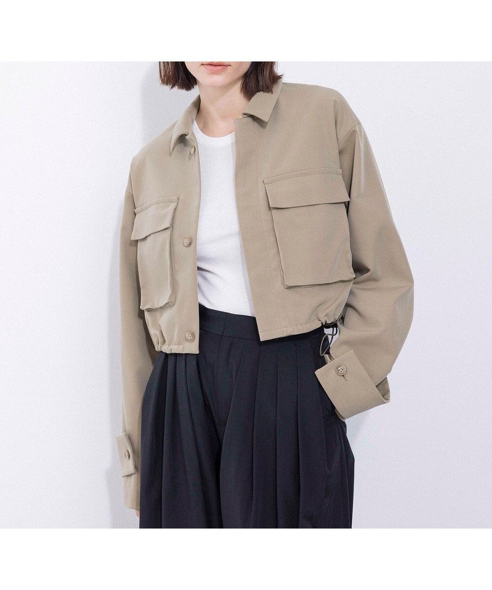 【ネイヴ/NAVE】の【Nave・セットアップ可/洗える/撥水】スパンツイル ショートジャケット インテリア・キッズ・メンズ・レディースファッション・服の通販 founy(ファニー) 　ファッション　Fashion　レディースファッション　Fashion for Women　アウター　Coat / Outerwear Collection　レディースジャケット・軽アウター　Jackets　セットアップ　Matching Sets　レディースパンツ・ボトムス　Pants & Trousers / Bottoms　洗える　Machine Washable　クロップド　Cropped, Short Length　ショルダー　Shoulder, Shoulder Strap　ショート　Short, Short Length　ジャケット　Jacket, Outerwear　ストレッチ　Stretch, Stretchy Fabric　セットアップ　Set-Up, Coordinated Outfit　ドロップ　Drop Shoulder, Dropped Style　ドローコード　Drawcord, Drawstring Cord　ブルゾン　Blouson, Bomber Jacket　ポケット　Pocket, Pocket Detail　カーキ系|ID: prp329100004527062 ipo3291000000034284883