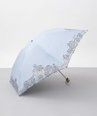 【アウロラ/AURORA】のNINA RICCI (ニナリッチ) 刺しゅうオーガンジー掛け合わせ 晴雨兼用パラソル(折り畳み・ミニ傘) サックス|ID: prp329100004527066 ipo3291000000032015050