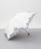 【アウロラ/AURORA】のNINA RICCI (ニナリッチ) 刺しゅうオーガンジー掛け合わせ 晴雨兼用パラソル(折り畳み・ミニ傘) オフホワイト|ID: prp329100004527066 ipo3291000000032015053