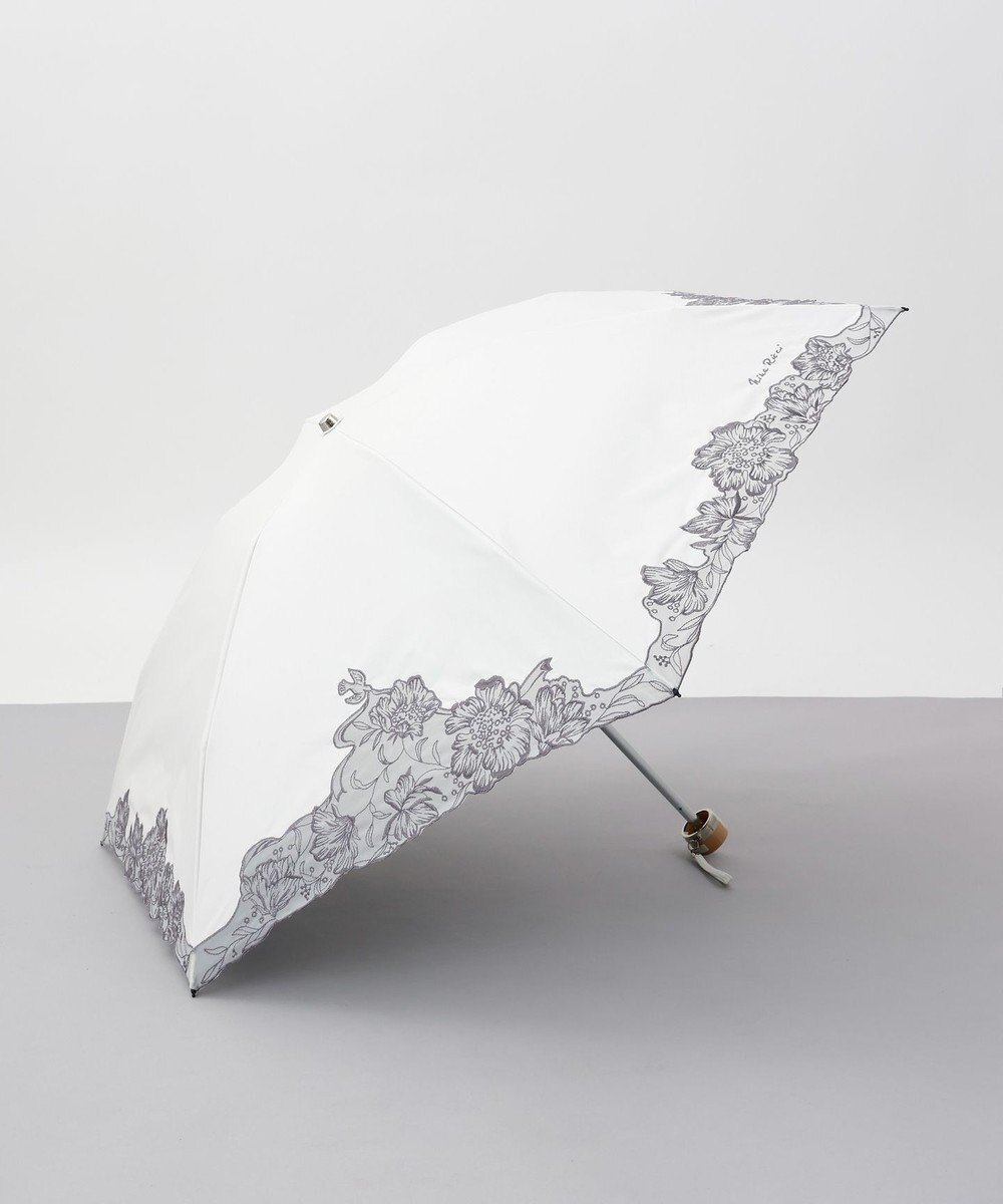 【アウロラ/AURORA】のNINA RICCI (ニナリッチ) 刺しゅうオーガンジー掛け合わせ 晴雨兼用パラソル(折り畳み・ミニ傘) インテリア・キッズ・メンズ・レディースファッション・服の通販 founy(ファニー) 　ファッション　Fashion　レディースファッション　WOMEN　傘 / レイングッズ　Umbrellas/Rainwear　エレガント 上品　Elegant　オーガンジー　Organdy　傘　Umbrella　軽量　Lightweight　サマー　Summer　日傘　Parasol　リボン　Ribbon　ワーク　Work　再入荷　Restock/Back In Stock/Re Arrival　オフホワイト|ID: prp329100004527066 ipo3291000000032015053