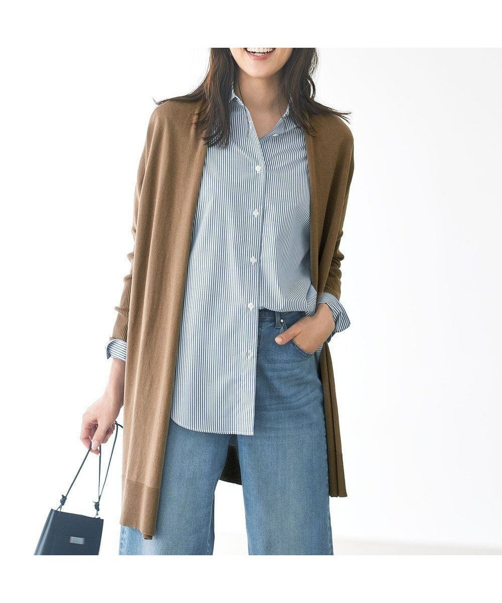 【エニィファム/any FAM】の【洗濯機可】リブスリーブカーディガン 人気、トレンドファッション・服の通販 founy(ファニー) 　ファッション　Fashion　レディースファッション　WOMEN　トップス・カットソー　Tops/Tshirt　カーディガン　Cardigans　なめらか　Smooth　インナー　Inner　カーディガン　Cardigan　タートル　Turtle　デニム　Denim　ベーシック　Basic　再入荷　Restock/Back In Stock/Re Arrival　A/W・秋冬　Aw・Autumn/Winter・Fw・Fall-Winter　 other-1|ID: prp329100004527068 ipo3291000000032015060