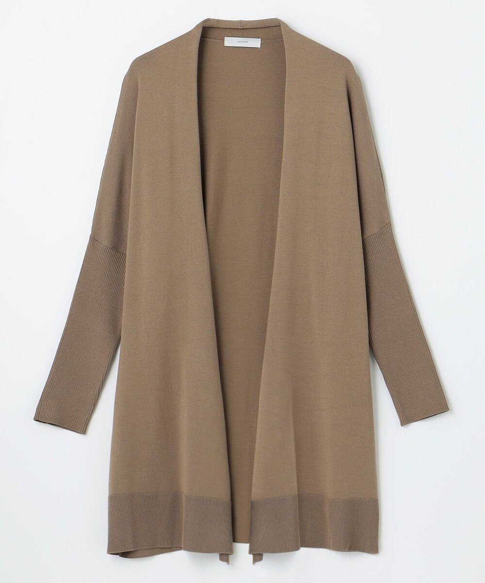 【エニー/ANY】の【洗濯機可】リブスリーブカーディガン インテリア・キッズ・メンズ・レディースファッション・服の通販 founy(ファニー) 　ファッション　Fashion　レディースファッション　Fashion for Women　トップス・カットソー　Cut & Sew Tops　カーディガン・羽織り　Layered Style Cardigans　なめらか　Smooth, Silky Texture　インナー　Innerwear　カーディガン　Cardigan, Knitwear　タートル　Turtleneck, Turtle Collar　デニム　Denim, Jeans Material　ベーシック　Basic, Essential　A/W・秋冬　Autumn/Winter　キャメル|ID: prp329100004527068 ipo3291000000034310511