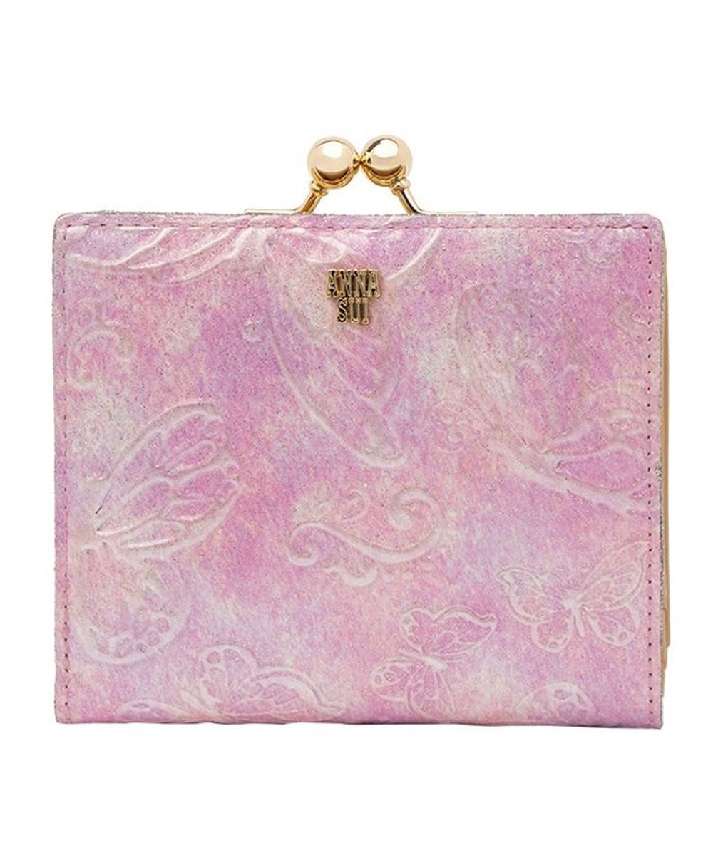 【アナスイ/ANNA SUI】のパピヨン 口金二つ折り財布 インテリア・キッズ・メンズ・レディースファッション・服の通販 founy(ファニー) 　ファッション　Fashion　レディースファッション　Ladies' Fashion Online　財布　Wallets　エナメル　Enamel　バタフライ　Butterfly　プリント　Print　ローズ　Rose　財布　Wallet　パープル|ID: prp329100004527072 ipo3291000000032440503