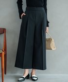 【組曲/KUMIKYOKU】の【美シルエット・ストレッチ・シワになりにくい】オシャクロス ガウチョパンツ ブラック系|ID: prp329100004527077 ipo3291000000032015094