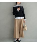 【組曲/KUMIKYOKU】の【美シルエット・ストレッチ・シワになりにくい】オシャクロス ガウチョパンツ ベージュ系|ID: prp329100004527077 ipo3291000000032015095