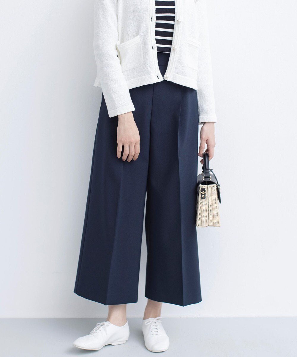 【組曲/KUMIKYOKU】の【美シルエット・ストレッチ・シワになりにくい】オシャクロス ガウチョパンツ インテリア・キッズ・メンズ・レディースファッション・服の通販 founy(ファニー) ファッション Fashion レディースファッション Fashion for Women パンツ Pants & Trousers オックス Oxford Fabric 春 Spring ガウチョパンツ Gaucho Pants, Culottes キュロット Culottes, Wide Shorts ストレッチ Stretch, Stretchy Fabric スマート Smart, Elegant S/S・春夏 SS, Spring/Summer, Warm Season 夏 Summer エレガント 上品 Elegant 【WEB限定】ネイビー系9|ID: prp329100004527077 ipo3291000000035510419