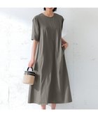 【23区/NIJYUSANKU】の【洗える】ALBINIコーコラン タックスリーブ ワンピース カーキ系|ID: prp329100004527085 ipo3291000000032015126