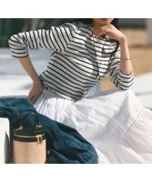 【23区/NIJYUSANKU】の【Oggi4月号掲載/洗える】Armor-lux ボーダー カットソー 人気、トレンドファッション・服の通販 founy(ファニー) 雑誌掲載アイテム Magazine Items ファッション雑誌 Fashion Magazines オッジ Oggi ファッション Fashion レディースファッション WOMEN トップス・カットソー Tops/Tshirt シャツ/ブラウス Shirts/Blouses ロング / Tシャツ T-Shirts カットソー Cut and Sewn 春 Spring 洗える Washable カットソー Cut And Sew 4月号 April Issue ジャージー Jersey 雑誌 Magazine 定番 Standard バスク Basque フランス France フレンチ French ボーダー Border ワーク Work S/S・春夏 Ss・Spring/Summer 再入荷 Restock/Back In Stock/Re Arrival 夏 Summer 2024年 2024 2024春夏・S/S Ss,Spring/Summer,2024 エレガント 上品 Elegant |ID:prp329100004527091