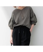 【23区/NIJYUSANKU】の【新色追加/洗える】スムースデザイン パフスリーブ カットソー カーキ系|ID: prp329100004527092 ipo3291000000032015155