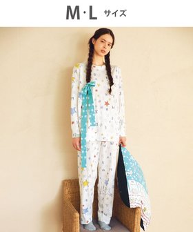【ツモリチサト スリープ/tsumori chisato SLEEP】のツモリチサト パジャマ 長袖 長ズボン 綿100%(本体) 天竺素材 レディース UDX558 /ワコール 人気、トレンドファッション・服の通販 founy(ファニー) ファッション Fashion レディースファッション WOMEN トップス・カットソー Tops/Tshirt カラフル Colorful パジャマ Pajamas ボトム Bottom モチーフ Motif 長袖 Long Sleeve |ID:prp329100004527107
