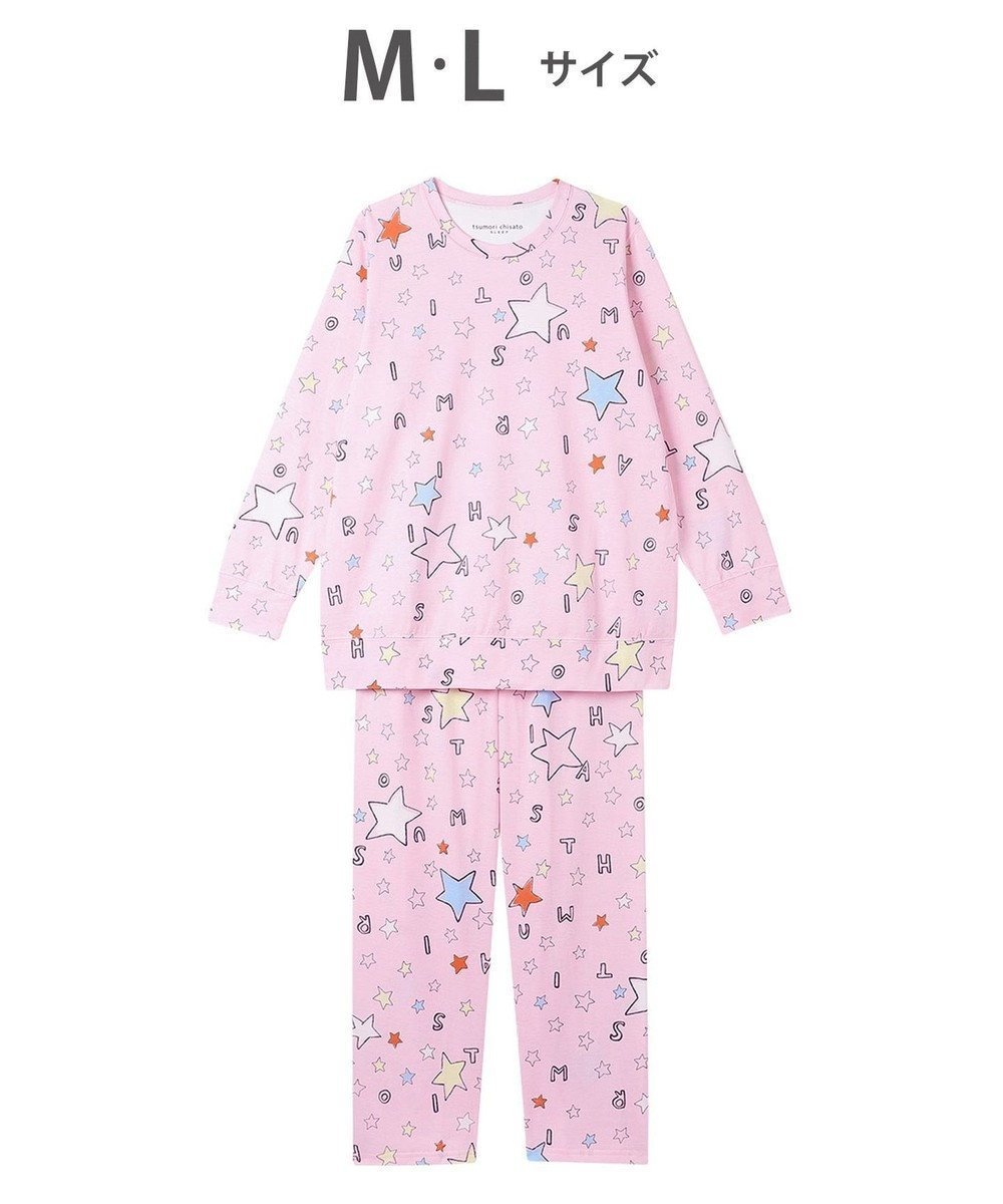 【ツモリチサト スリープ/tsumori chisato SLEEP】のツモリチサト パジャマ 長袖 長ズボン 綿100%(本体) 天竺素材 レディース UDX558 /ワコール インテリア・キッズ・メンズ・レディースファッション・服の通販 founy(ファニー) 　ファッション　Fashion　レディースファッション　WOMEN　トップス・カットソー　Tops/Tshirt　カラフル　Colorful　パジャマ　Pajamas　ボトム　Bottom　モチーフ　Motif　長袖　Long Sleeve　ピンク|ID: prp329100004527107 ipo3291000000032015223