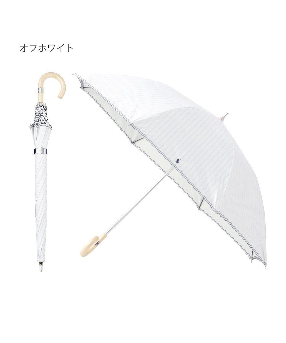 【ムーンバット/MOONBAT】の【軽量】POLO RALPH LAUREN 晴雨兼用日傘 長傘 ストライプスカラ/遮光 遮熱 UV インテリア・キッズ・メンズ・レディースファッション・服の通販 founy(ファニー) 　ファッション　Fashion　レディースファッション　Ladies' Fashion Online　傘 / レイングッズ　Umbrellas/Rainwear　アイビー　Ivy　ストライプ　Stripe　ニューヨーク　New York　傘　Umbrella　日傘　Parasol　軽量　Lightweight　オフホワイト|ID: prp329100004527118 ipo3291000000032498785