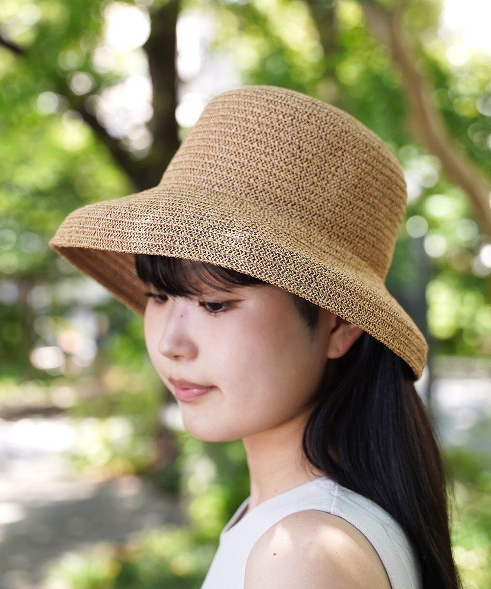 【石田製帽/ISHIDASEIBOU】の【洗える/折り畳める】美濃和紙xコットンブレード ウォッシャブルカサブランカ インテリア・キッズ・メンズ・レディースファッション・服の通販 founy(ファニー) 　ファッション　Fashion　レディースファッション　WOMEN　帽子　Hats　エレガント 上品　Elegant　春　Spring　洗える　Washable　秋　Autumn/Fall　シンプル　Simple　タオル　Towel　人気　Popularity　フォルム　Form　ブレード　Blade　ベーシック　Basic　帽子　Hat　リボン　Ribbon　ワイヤー　Wire　旅行　Travel　ベージュミックス|ID: prp329100004527120 ipo3291000000032015295