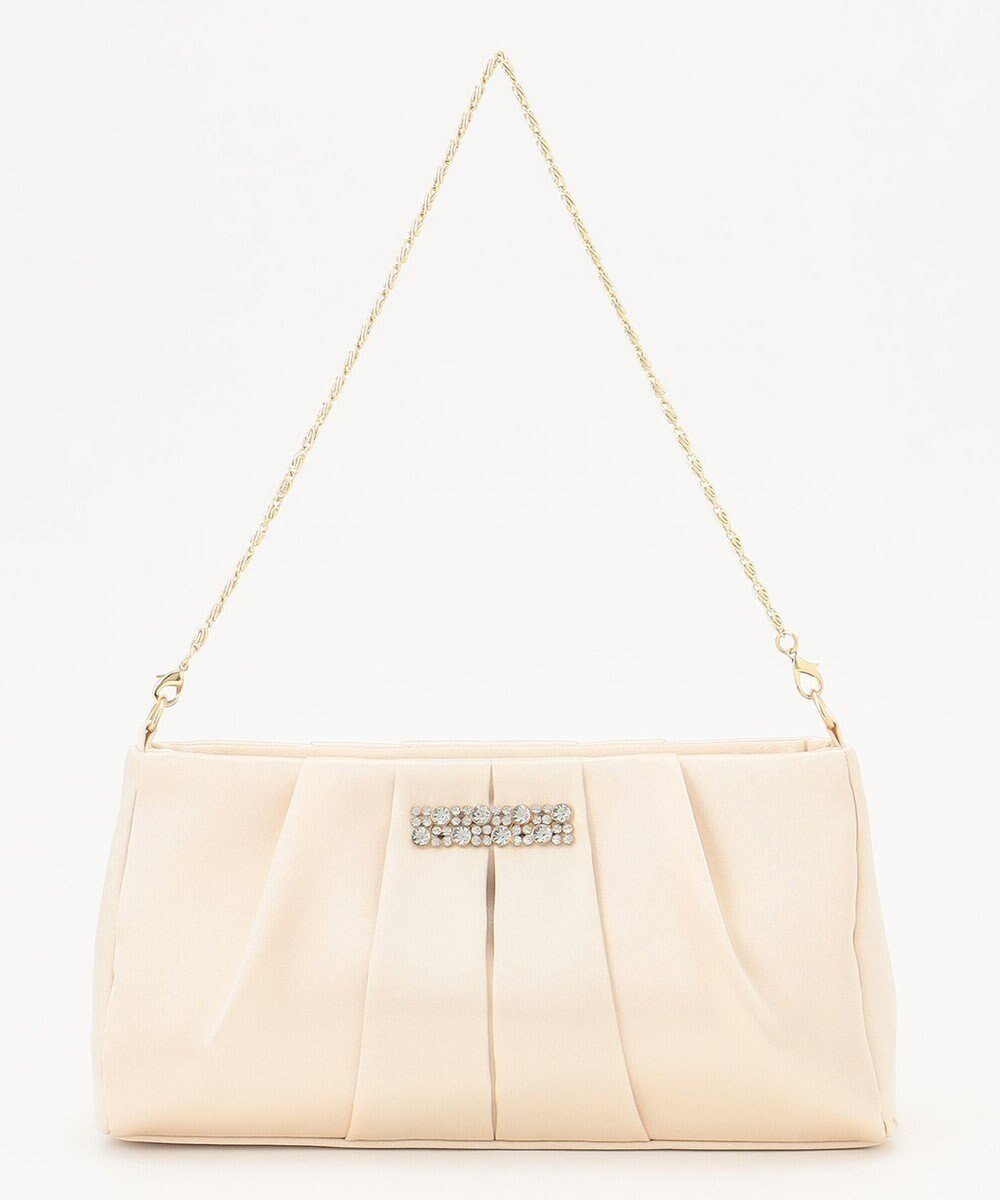 【エニィ スィス/any SiS】の【2WAY】ビジュー調タック パーティバッグ 人気、トレンドファッション・服の通販 founy(ファニー) 　ファッション　Fashion　レディースファッション　Fashion for Women　バッグ　Bags　クラッチ　Clutch, Clutch Bag　サテン　Satin, Glossy Fabric　ショルダー　Shoulder, Shoulder Strap　チェーン　Chain, Chain Strap　パーティ　Party, Party Style　ビジュー　Bijou, Jewel-like Accent　エレガント 上品　Elegant　 other-1|ID: prp329100004527128 ipo3291000000034981488