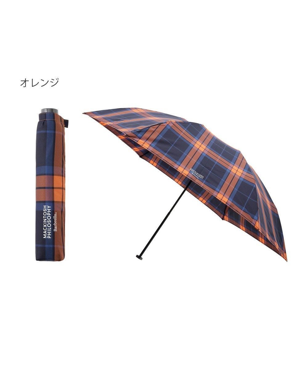 【ムーンバット/MOONBAT】の【超軽量】マッキントッシュ フィロソフィー 折りたたみ傘 Barbrella チェック 55cm UV インテリア・キッズ・メンズ・レディースファッション・服の通販 founy(ファニー) 　ファッション　Fashion　レディースファッション　WOMEN　傘 / レイングッズ　Umbrellas/Rainwear　クラシック　Classic　コレクション　Collection　スマート　Smart　チェック　Check　モダン　Modern　人気　Popularity　傘　Umbrella　軽量　Lightweight　オレンジ|ID: prp329100004527200 ipo3291000000032015549
