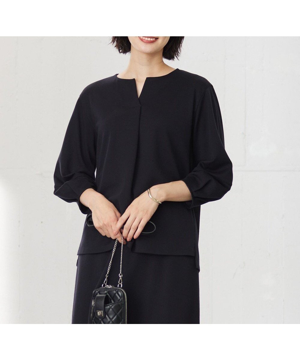 【ジェイ プレス/J.PRESS】のセルロースリバー カットソー インテリア・キッズ・メンズ・レディースファッション・服の通販 founy(ファニー) 　ファッション　Fashion　レディースファッション　WOMEN　トップス・カットソー　Tops/Tshirt　シャツ/ブラウス　Shirts/Blouses　ロング / Tシャツ　T-Shirts　カットソー　Cut and Sewn　おすすめ　Recommend　カットソー　Cut And Sew　カーディガン　Cardigan　スリット　Slit　スリーブ　Sleeve　フェミニン　Feminine　エレガント 上品　Elegant　再入荷　Restock/Back In Stock/Re Arrival　夏　Summer　秋　Autumn/Fall　A/W・秋冬　Aw・Autumn/Winter・Fw・Fall-Winter　ネイビー系|ID: prp329100004527213 ipo3291000000032015600