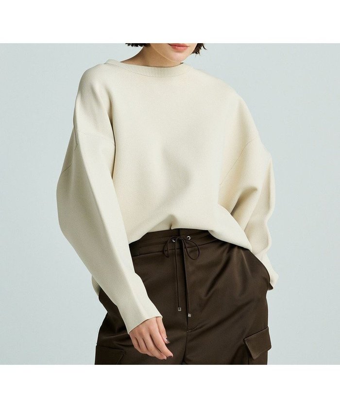 【アンクレイヴ/uncrave】の【洗える】スムースニット スウェット風プルオーバー(uncrave WHITE) インテリア・キッズ・メンズ・レディースファッション・服の通販 founy(ファニー) https://founy.com/ ファッション Fashion レディースファッション WOMEN トップス・カットソー Tops/Tshirt ニット Knit Tops パーカ Sweats プルオーバー Pullover スウェット Sweat 洗える Washable カーディガン Cardigan スウェット Sweat セットアップ Set Up セーター Sweater 雑誌 Magazine なめらか Smooth フレア Flare ミニスカート Mini Skirt レギンス Leggings A/W・秋冬 Aw・Autumn/Winter・Fw・Fall-Winter S/S・春夏 Ss・Spring/Summer おすすめ Recommend 夏 Summer |ID: prp329100004527216 ipo3291000000032015607