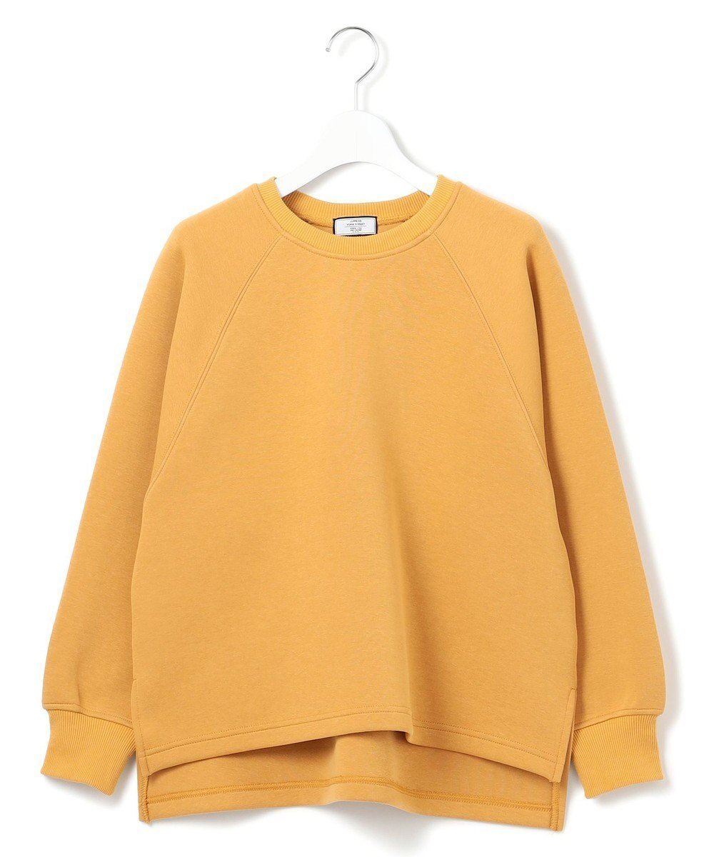 【ジェイプレスヨークストリート/J.PRESS YORK STREET】の【WOMEN】ダンボールジャージー スウェット インテリア・キッズ・メンズ・レディースファッション・服の通販 founy(ファニー) 　ファッション　Fashion　レディースファッション　Fashion for Women　トップス・カットソー　Cut & Sew Tops　レディースパーカー・カジュアルフーディー　Casual Hoodies & Sweatshirts　スウェット・クルーネックトップス　Sweatshirts & Crewnecks / Relaxed Fit Sweat Tops　スウェット / スエット　Sweatshirt, Sweatwear　スリット　Slit, Slit Detail　スリーブ　Sleeve, Long Sleeve / Short Sleeve　リラックス　Relax, Relaxed Fit　A/W・秋冬　Autumn/Winter　S/S・春夏　SS, Spring/Summer, Warm Season　夏　Summer　エレガント 上品　Elegant　イエロー系|ID: prp329100004527237 ipo3291000000033604958