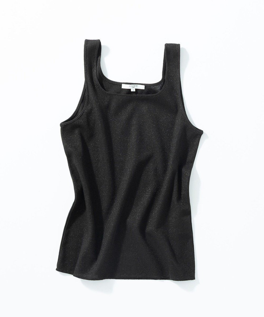 【23区/NIJYUSANKU】の【SLOW/一部店舗限定】好評につき新色追加!ラメリブジャージー タンクトップ インテリア・キッズ・メンズ・レディースファッション・服の通販 founy(ファニー) 　ファッション　Fashion　レディースファッション　Fashion for Women　トップス・カットソー　Cut & Sew Tops　インナー　Innerwear　春　Spring　カットソー　Cut and Sewn Top　タンク　Tank Top, Sleeveless Top　ロング　Long, Long-Length　S/S・春夏　SS, Spring/Summer, Warm Season　おすすめ　Recommended / Our Picks　夏　Summer　2025年　2025　2025春夏・S/S　Spring/Summer 2025 SS25　ブラックラメ|ID: prp329100004527274 ipo3291000000036287660