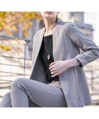 【ティアクラッセ/Tiaclasse】の【ダブルストレッチ・洗える】カラーレスロングジャケット グレー|ID: prp329100004527276 ipo3291000000032015850