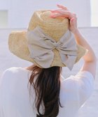 【ティアクラッセ/Tiaclasse】のツバ広リボンハット ライトベージュ|ID: prp329100004527282 ipo3291000000032665777