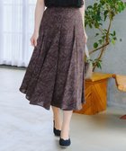 【ティアクラッセ/Tiaclasse】の【洗える】フラワープリントスカート ブラウン|ID: prp329100004527286 ipo3291000000034245822