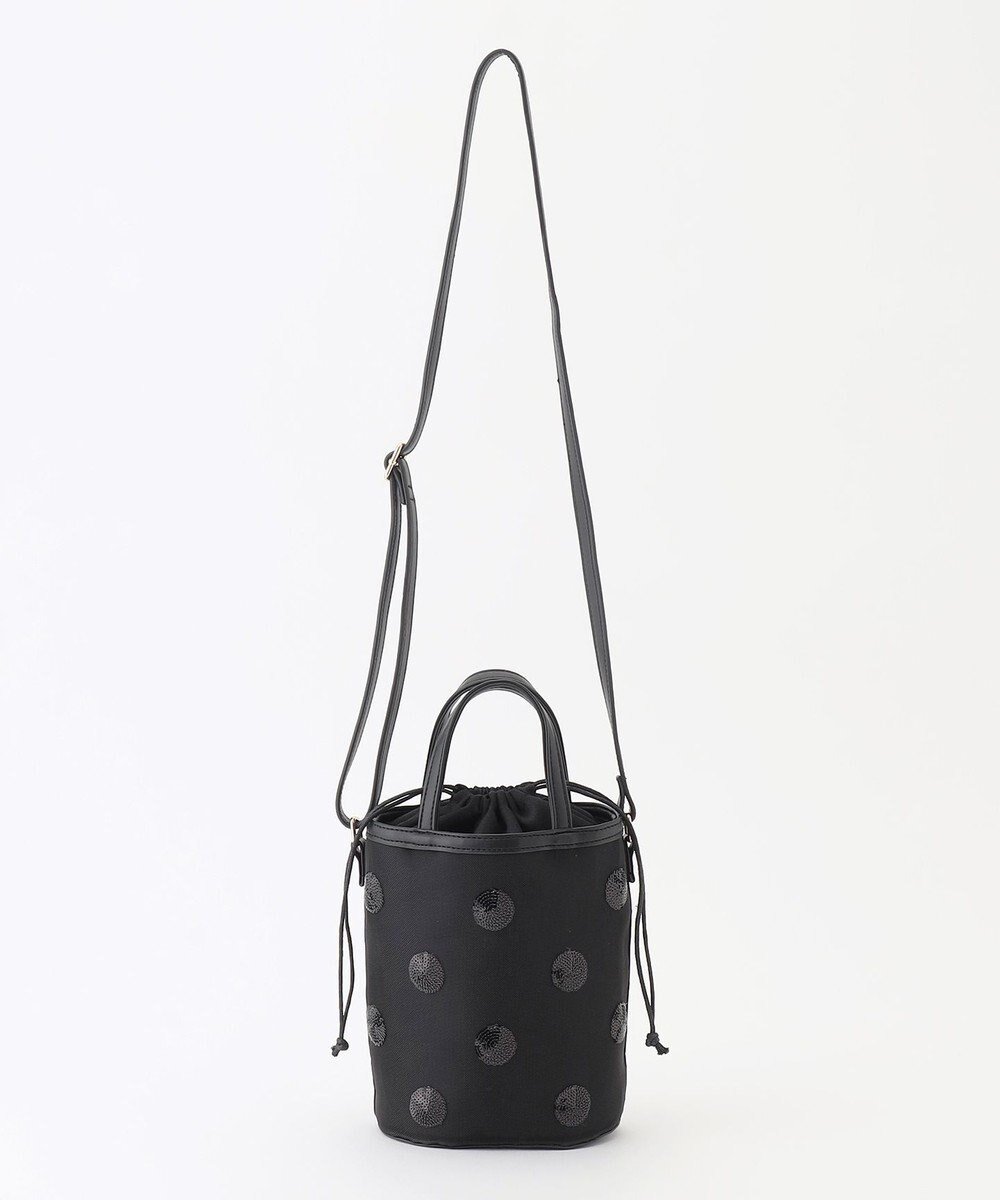 【エニィ スィス/any SiS】の【2WAY】ドットシアー ショルダーバッグ インテリア・キッズ・メンズ・レディースファッション・服の通販 founy(ファニー) 　ファッション　Fashion　レディースファッション　Fashion for Women　バッグ　Bags　ショルダー　Shoulder, Shoulder Strap　スパンコール　Sequins, Sequin Embellishment　チュール　Tulip, Tulip Motif　ドット　Polka Dot, Dot Pattern　巾着　Drawstring Bag, Kinchaku　新作・新入荷　New Arrivals / New In　ブラック|ID: prp329100004527296 ipo3291000000034295872