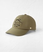 【トッカ/TOCCA】の【UV90%以上カット・吸水速乾・接触冷感・抗菌防臭・サイズ調整可・洗える】DANCING RIBBON LOGOCAP キャップ カーキ系|ID: prp329100004527318 ipo3291000000032016042