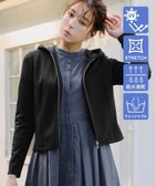 【ティアクラッセ/Tiaclasse】の【UVカット・吸水速乾・洗える】 “きれい見え” カットソーラインフードパーカー ブラック|ID: prp329100004527354 ipo3291000000032016188