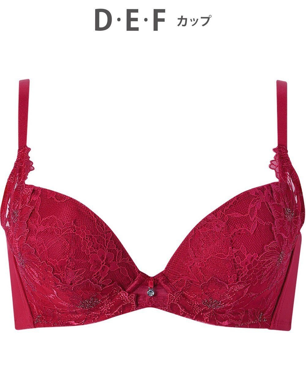 【ワコール/WACOAL】のブラジャー 【ハグするブラ】 体温を感知してカラダになじむ 谷間メイク 脇高設計 レディース BXB478 /ワコール インテリア・キッズ・メンズ・レディースファッション・服の通販 founy(ファニー) 　ファッション　Fashion　レディースファッション　Fashion for Women　アンダー　Underwear Essentials　ガーデン　Garden, Gardening　スウィート　Sweet, Cute Style　ストレッチ　Stretch, Stretchy Fabric　デコルテ　Décolleté, Neckline　なめらか　Smooth, Silky Texture　人気　Popular, Best Seller　フラワー　Flower, Floral　ブラジャー　Bra, Lingerie　ラップ　Wrap, Wrap Design　レース　Lace, Lace Fabric　ワイヤー　Wire, Wired Bra　おすすめ　Recommended / Our Picks　レッド|ID: prp329100004527384 ipo3291000000034379890