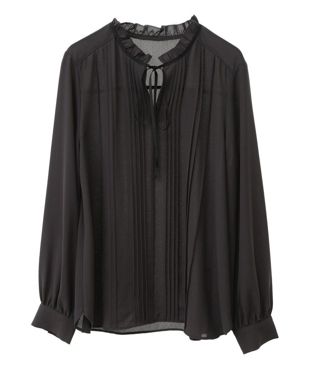【イェッカ ヴェッカ/YECCA VECCA】のピンタックリボンブラウス インテリア・キッズ・メンズ・レディースファッション・服の通販 founy(ファニー) 　ファッション　Fashion　レディースファッション　WOMEN　トップス・カットソー　Tops/Tshirt　シャツ/ブラウス　Shirts/Blouses　おすすめ　Recommend　フェミニン　Feminine　フリル　Frills　ポケット　Pocket　リボン　Ribbon　夏　Summer　春　Spring　S/S・春夏　Ss・Spring/Summer　Charcoal Gray|ID: prp329100004527392 ipo3291000000032016346