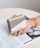 【スタイルコード/STYLE CODE】の【MERCURYDUO/マーキュリーデュオ】ダイアナ トリコカラー口金ミニ財布 グレージュ|ID: prp329100004527395 ipo3291000000032016359